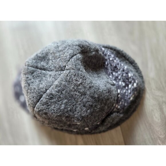 Creativa Italy Womens Wool Cloche Hat With Bow Gray & Purple - Picture 4 of 5